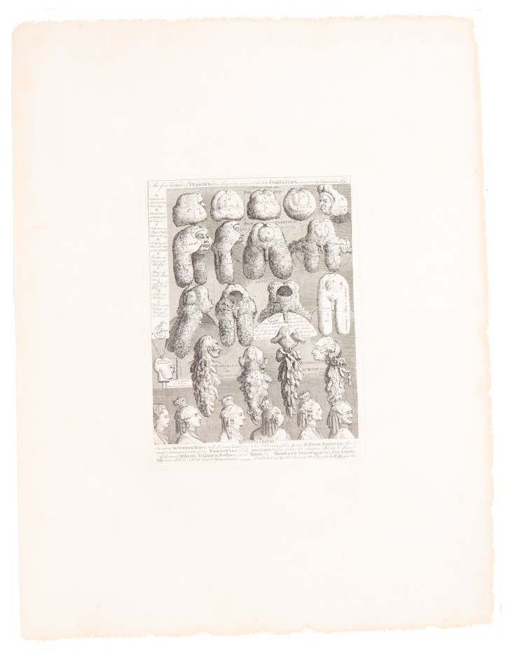 Five orders of perriwigs. Hogarth, William (1697-1764) - Baldwin, Cradock y Joy. 1761. Baldwin, Cradock y Joy edition, 1822.