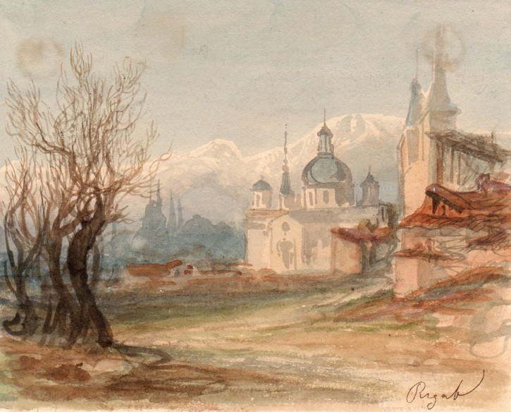 Paisaje de invención. Rigalt i Farriols, Lluís (1814-1894). Circa 1850