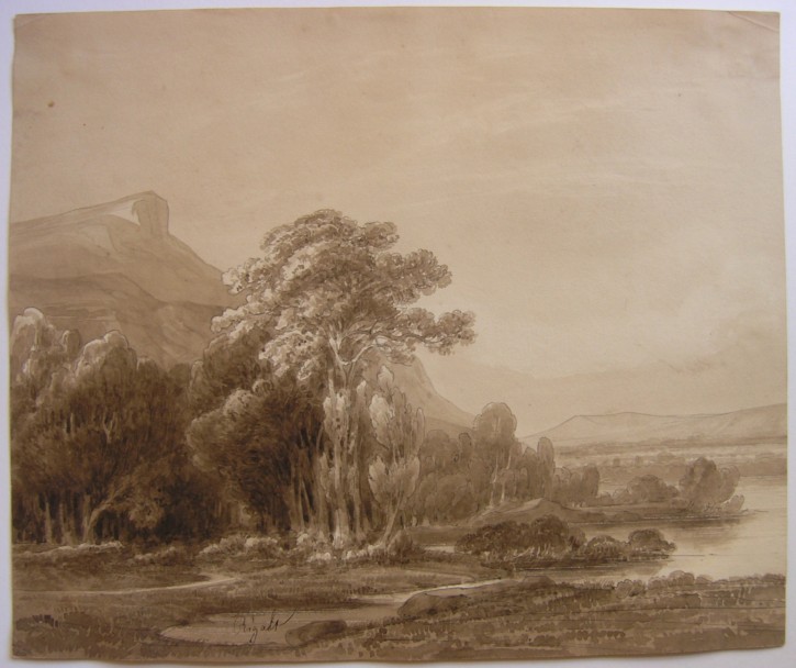 Bosque de ribera. Rigalt i Farriols, Lluís (1814-1894). Circa 1850