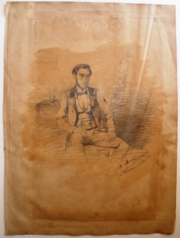 Retrato de Narcís Monturiol. Martí Alsina, Ramón. 25 de diciembre de 1852