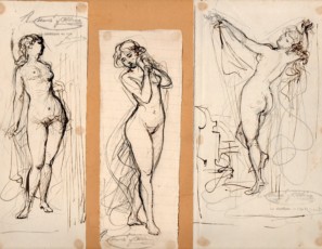 Three sketches of women