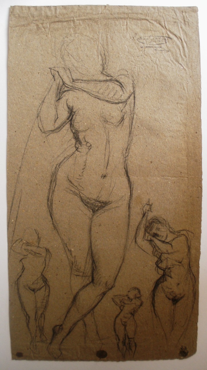 Naked women in movement. Martí Alsina, Ramón. Circa 1860-1870