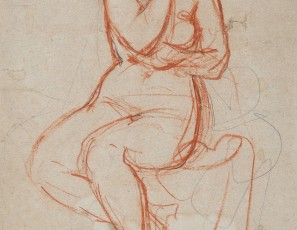 Naked woman sitting