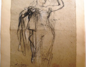 Naked woman with clothes