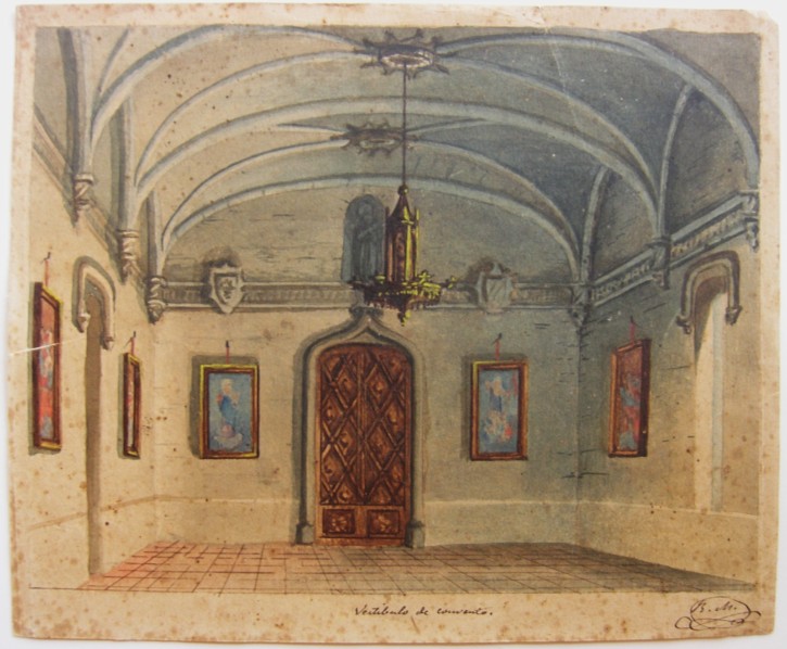 Vestíbulo de convento. Martí Alsina, Ramón. Circa 1848-1850