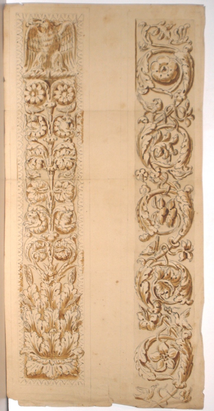 Frisos con motivos zoomórficos y florales. Anónimo. Segunda mitad siglo XVIII
