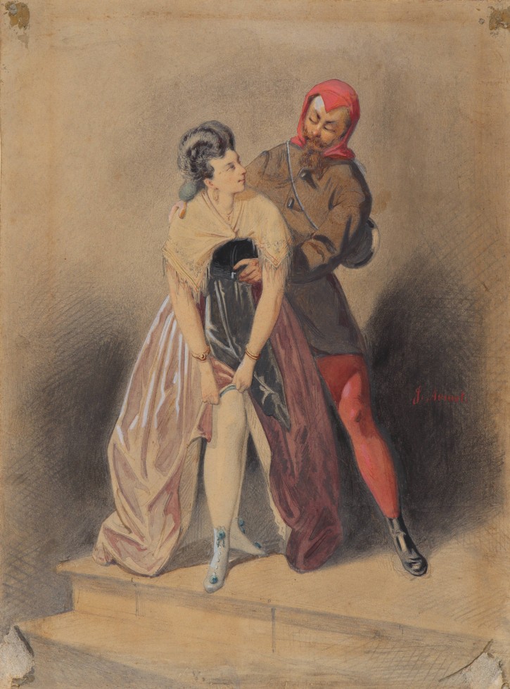 Couple costumed. Armet, Josep (1843-1911). 