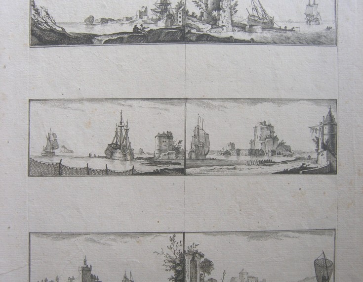 Pair of seaside scenes. Hertel, Johann George - Ozanne, Nicolas Marie. Second half 18th century. Precio: 300€