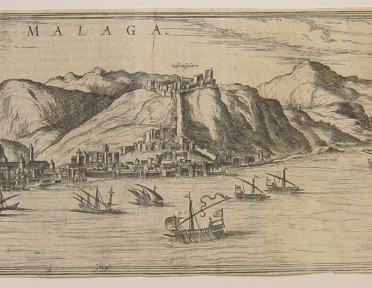 View of Malaga (Spain). Hoefnagel, Georgious. 1572. Precio: 350€