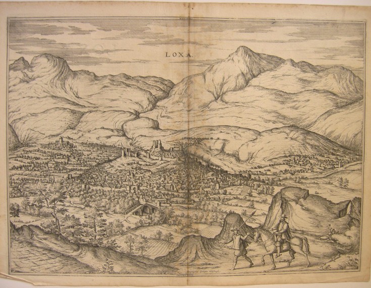 View of Loja (Spain). Hoefnagel, Georgious. 1572