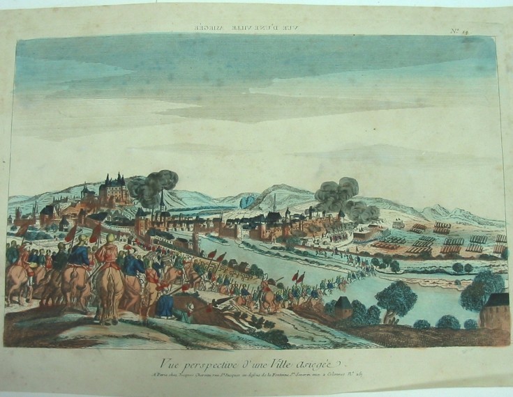 Vue d'Une Ville Asiegée. Anónimo - Chereau, Jacques. Segunda mitad siglo XVIII. Precio: 250€