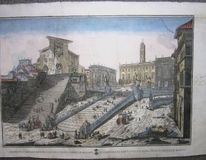 Perspective of the Roman Capitolum with the staircase of Aracellum Temple