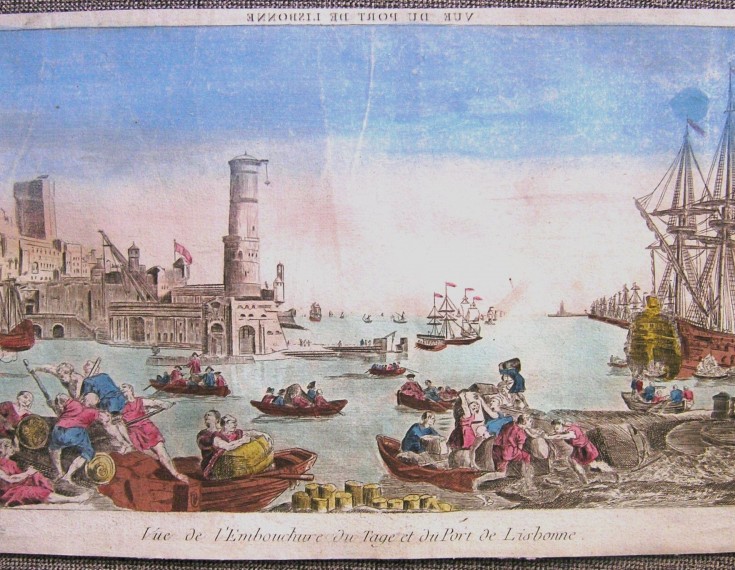 Vue du Port de Lisbonne. Anónimo. Second half 18th century. Precio: 400€