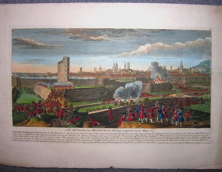 The Attack of two Bastions, the Breaches being made by the Miner