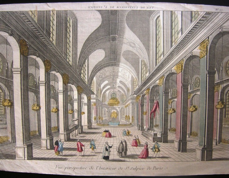 Vue de l'Interieur de St. Suplice. Anónimo. Second half 18th century.. Precio: 300€