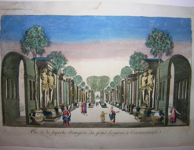 Vue de la Superbe Orangerie du grand Seigneur à Constantinople. Anónimo. Second half 18th century.. Precio: 300€