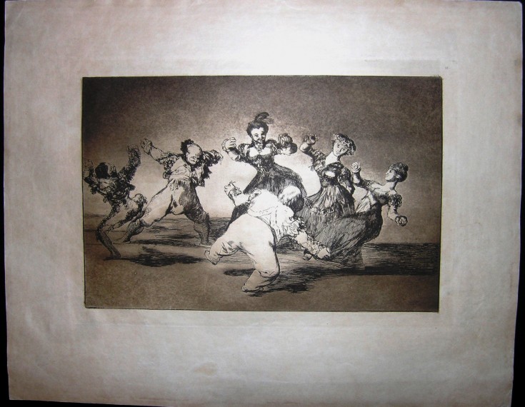 Si Marina bayló, tome lo que halló. Goya Lucientes, Francisco de (1746-1828). (1819-1823). Novena edición, 1937