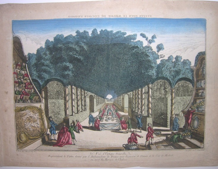 Festin pour le mariage de l'Infante d'Espagne. Anónimo - Basset. Segunda mitad siglo XVIII. Precio: 350€
