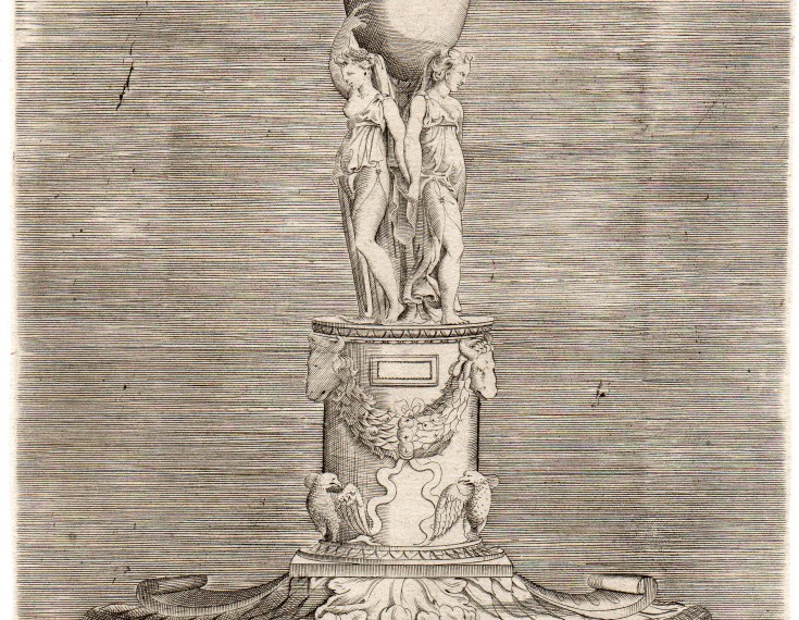 Vasos y pies de candeleros. Anónimo - Vico, Enea. 1573. Precio: 1.500€