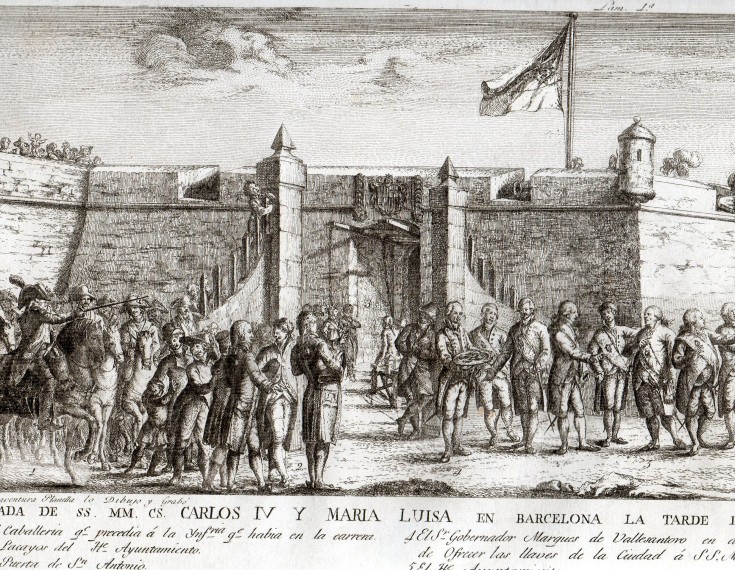 Entrada de SS. MM. CS. Carlos IV y Maria Luisa en Barcelona la tarde del once de septiembre de 1802