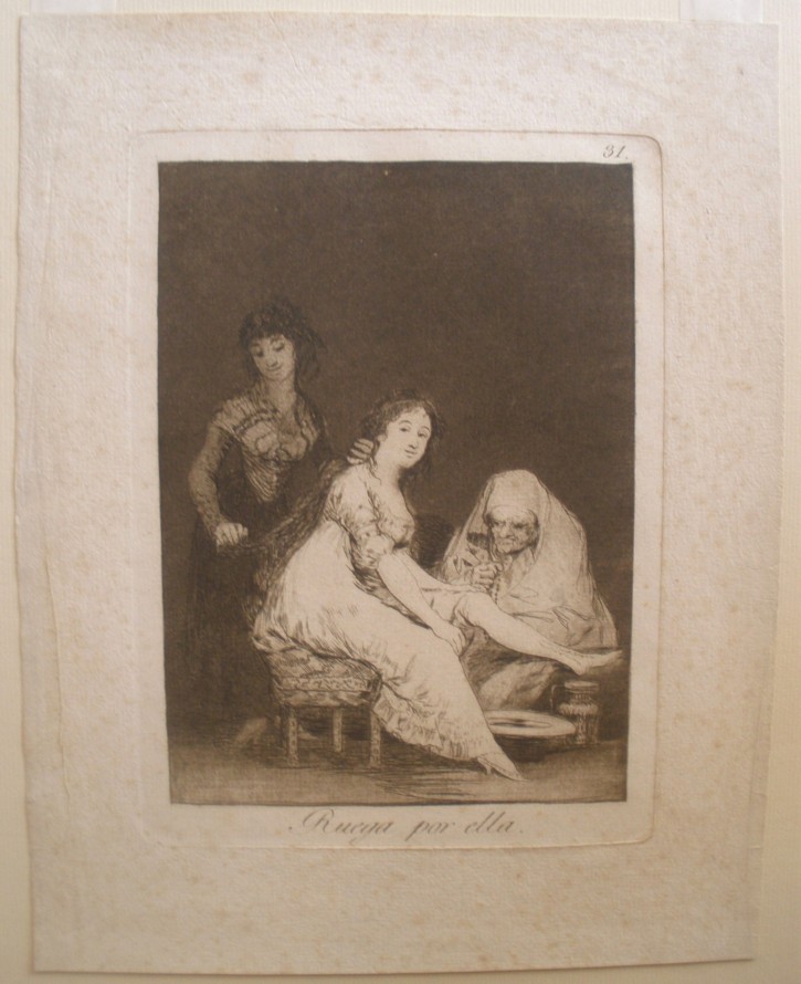 Ruega por ella. Goya Lucientes, Francisco de - Calcografía Nacional. 1797-1799. Primera edición