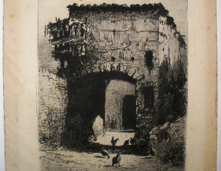 Casa labriega. Haes, Carlos de. Circa 1862