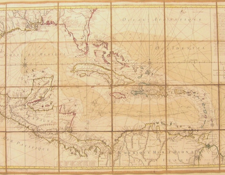 Carte du Golphe de Mexique et des Isles Antilles. Dezauche. Circa 1780