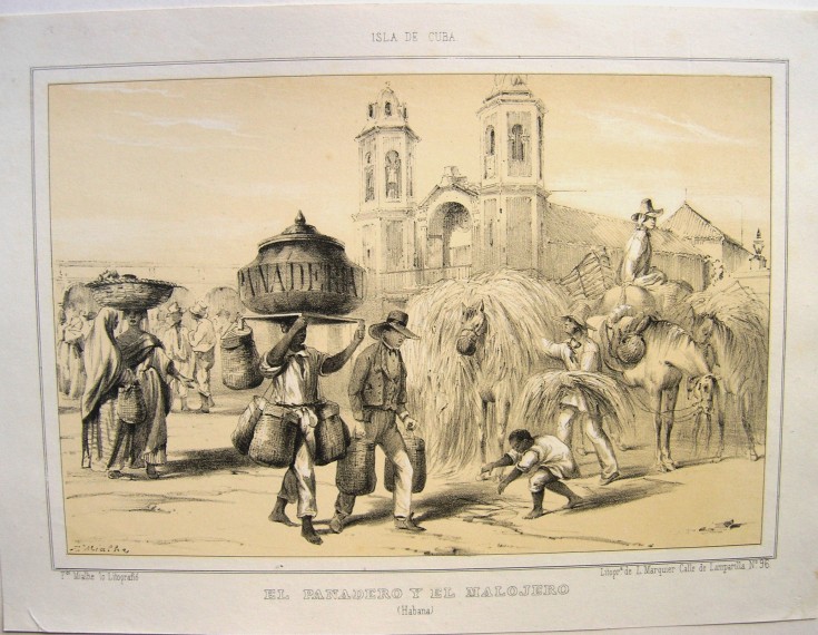 El panadero y el malojero (Habana). Mialhe, Federico - Marquier, Francisco Louis. 1847-1848. Precio: 350€