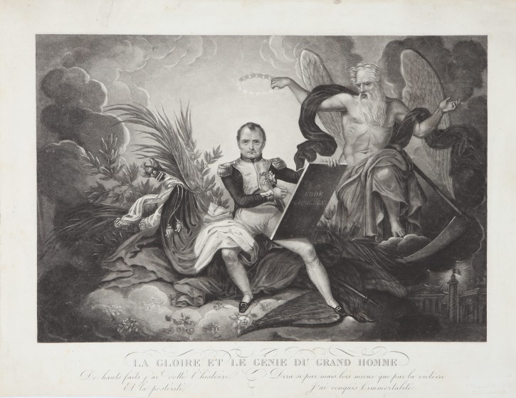 La Gloire et le Génie du Grand Homme. Dubreuil. Circa 1830. Precio: 350€