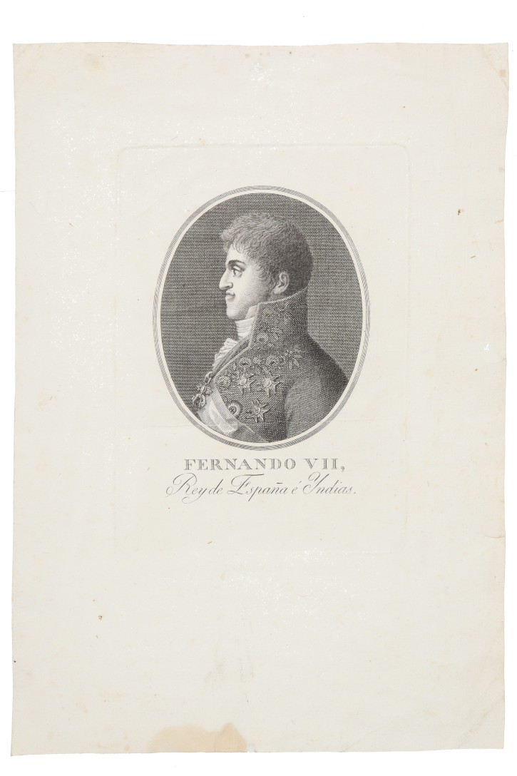 Ferdinand VII, King of Spain and the Indies. . Begining 19th century. Precio: 250€