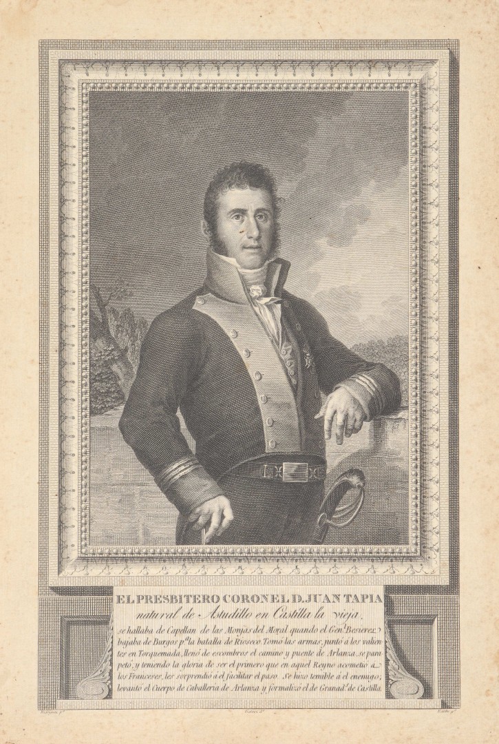 El presbítero Coronel D. Juan Tapia. Esteve Vilella, Rafael (1772-1847) - Gálvez, Juan (1774-1846). Circa 1815. Precio: 450€