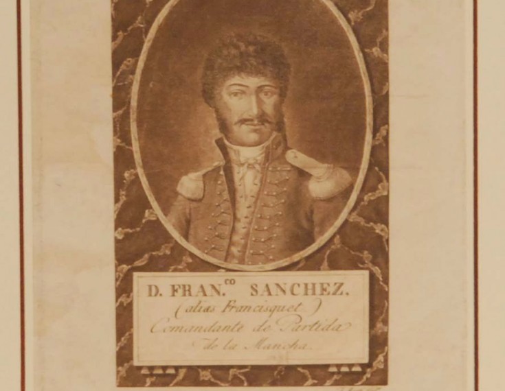 D. Francisco Sánchez (alias Francisquet). Comandante de Partida de la Mancha. Paula Martí, Francisco de. Circa 1810. Precio: 400€