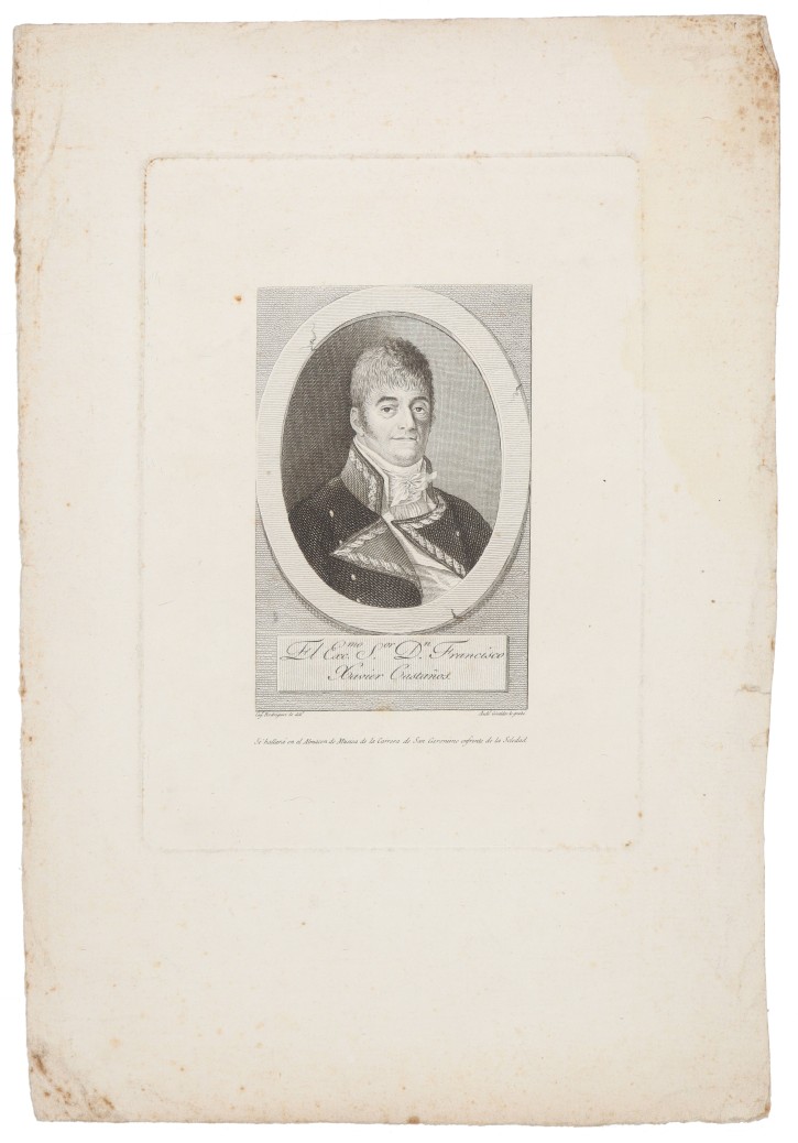 His Excellency Mr. Francisco Xavier Castaños. Giraldos, Andrés (1781-1854) - Rodríguez, Cayetano (activo 1811-1840). Circa 1800. Precio: 250€