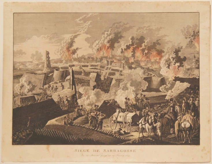 Siege de Saragosse du 25 Janvier j'usqu'au 19 Fevrier 1809. Moritz Rugendas, Johann - Kopfer. 1830