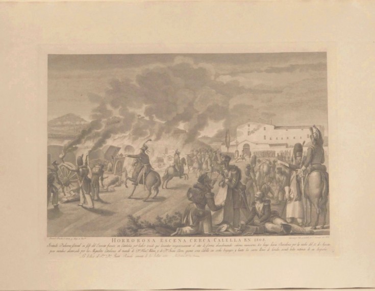 Horrorosa escena cerca Calella en 1808. Folo, Giovanni - Planella Conxello, Bonaventura - Coromina, Josep. 1822
