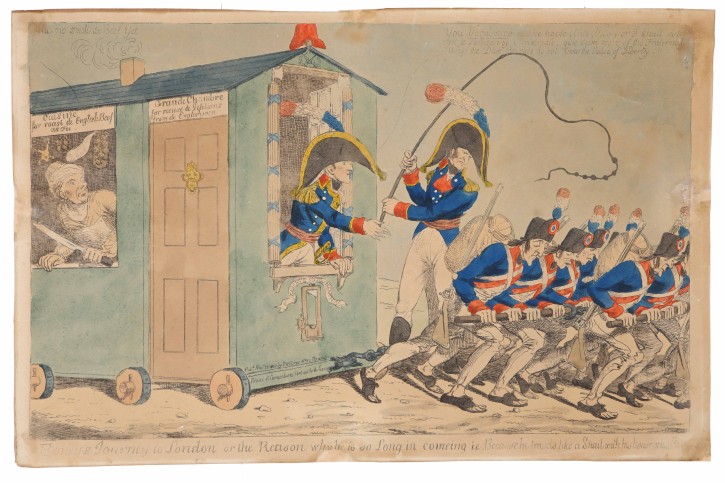 Boneus Journey to London or the Reason why he is so Long in comeing... William Fores, Samuel (1761-1838). 29th november 1803. Precio: 300€