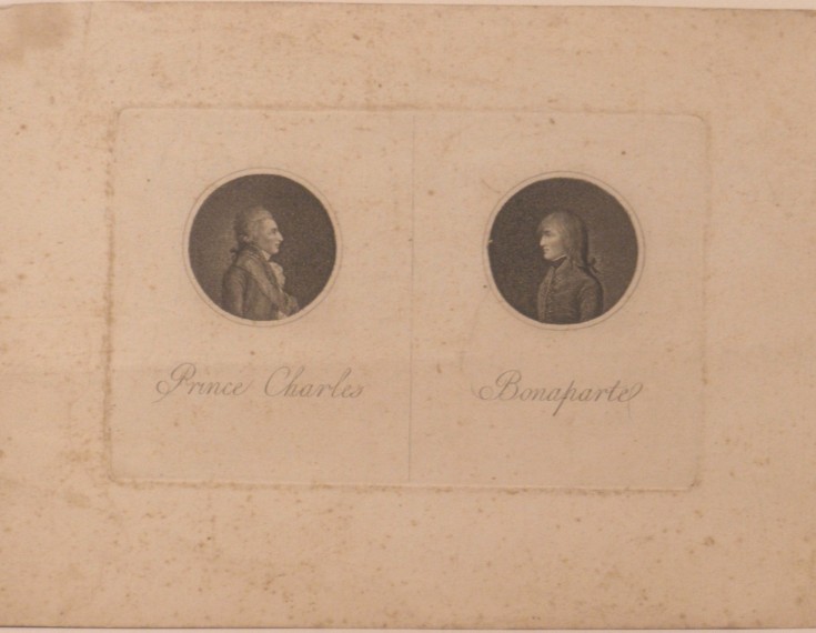 Retrato en efígie del Príncipe Carlos y Napoleón Bonaparte