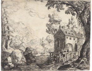 Mill with figures