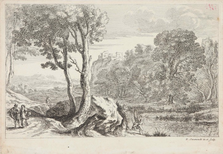 Paisaje con figuras. Van Swanevelt, Herman (1603/4-1655). Circa 1650. Precio: 400€