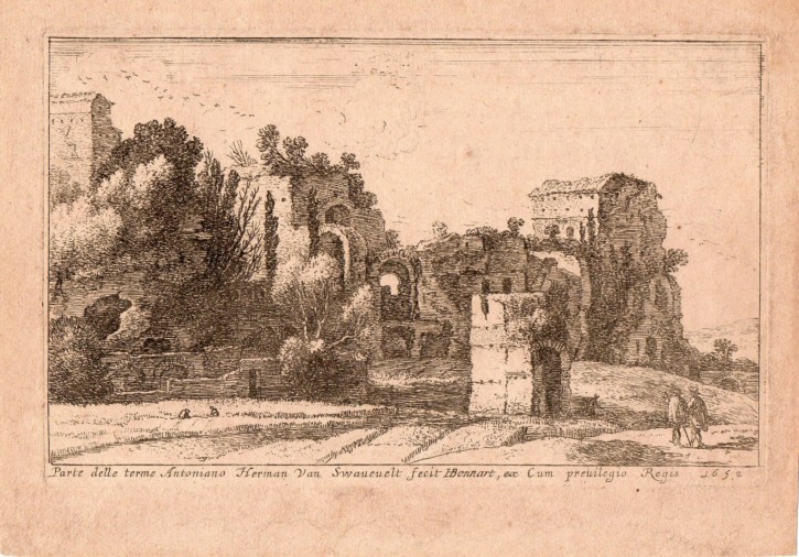 Termas de San Antoniano. Van Swanevelt, Herman. 1652. Edición circa 1800. Precio: 350€