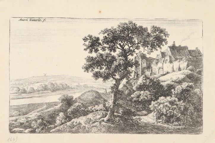 Village on a hill. Waterloo, Anthonie (1609-1690). Circa 1660. Precio: 400€