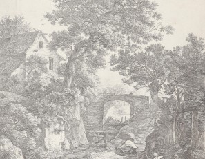 Landscape with scene of circumcision of Moises son