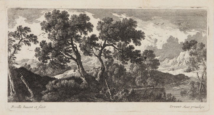 Paisaje boscoso. Pérelle, Gabriel (1604-1677). Mediados siglo XVII. Precio: 250€