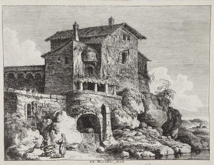 House village with figures. Weirotter, Franz Edmund (1730-1771). Half 18th century. Precio: 500€