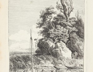 Landscape with boat and figures