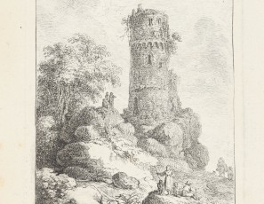 Figure near a tower