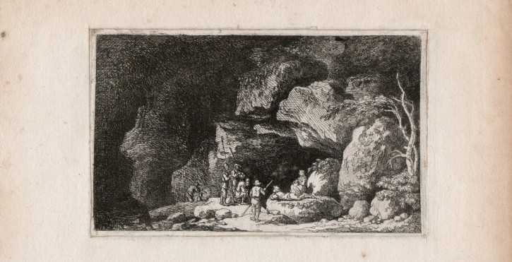 Figuras en una cueva. Weirotter, Franz Edmund. Mediados siglo XVIII. Precio: 300€