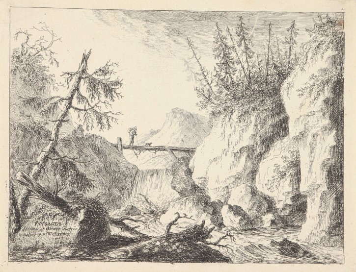 Frontpage of the book Paysages dessines et gravés d’aprés nature par Weirotter. Weirotter, Franz Edmund (1730-1771). Half 18th century. Precio: 300€