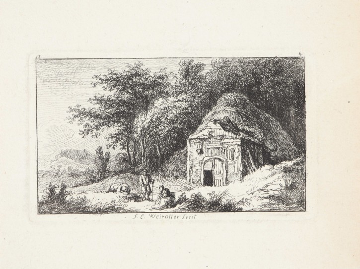 Figures near a cabin. Weirotter, Franz Edmund (1730-1771) - Basan & Poignant. Circa 1760. Precio: 200€