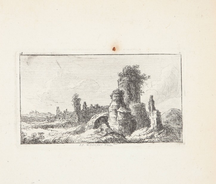 Ruins and tower. Weirotter, Franz Edmund (1730-1771) - Basan & Poignant. Circa 1760. Precio: 300€